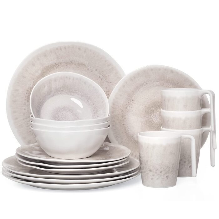 Набір меламінового посуду для кемпінгу на 4 особи, 16 предметів Можна мити в посудомийній машині Набір посуду для пікніка Набір кемпінгового посуду з ковадлом, 16 предметів