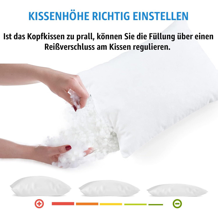 Набір з 2 м'яких подушок з бавовняною наволочкою, дитяча подушка від 1 року, дитяча подушка для дитячого ліжка, дитяча подушка, що