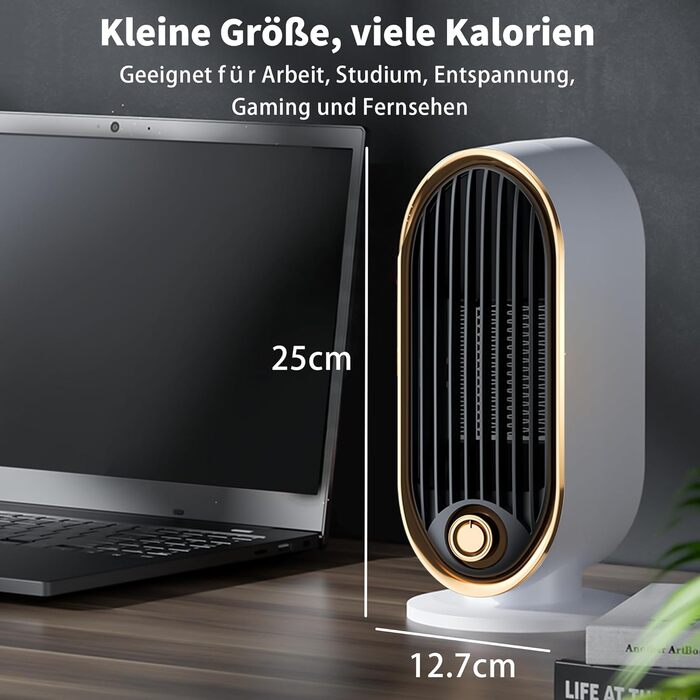 Портативний електричний обігрівач, 800 Вт, для приміщень, термостат, для розміщення на столі та підлозі, захист від перекидання, невеликий кімнатний обігрівач для спальні, офісу, дому, вітальні