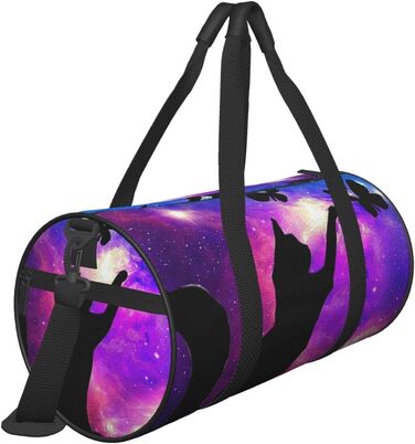 Дорожня сумка з дизайном котів, метеликів, зоряного неба та галактики, для фітнесу та спорту, велика спортивна сумка, сумка для вихідних для чоловіків та жінок
