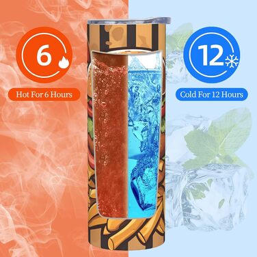 Кухоль з прямою трубочкою, мультяшний дизайн, великі бургери, принт, дорожній кухоль, підходить для кемпінгу, офісу та дому, 590 мл