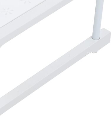 Органайзер для гардеробу, полиця для шафи, розширюване місце для зберігання зі сталевим каркасом, регульована полиця для кухонної шафи для дому, спальні, ванної кімнати (довжина 2738 см)