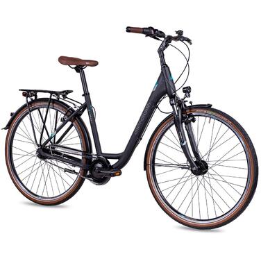 Жіночий міський велосипед Airtracks 28 дюймів Citybike LS CI.2820W Shimano Nexus 7-швидкісна втулка з динамо - матово-чорний. Розміри рами 45 см 50 см - Модель 2026 50 см (для зросту 165-180 см)