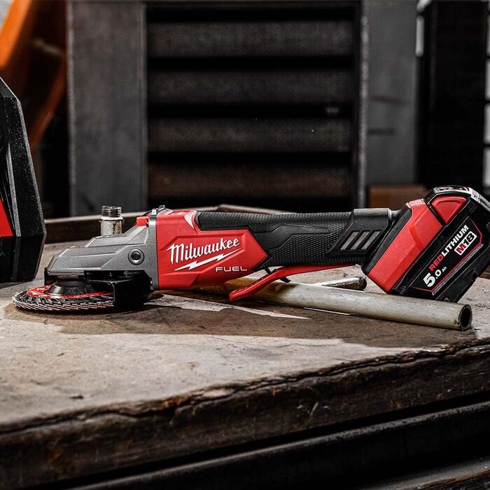 Шліфувальна машина Milwaukee M18FSAGF125XPDB-0X 125 мм з плоскою головкою, чорна