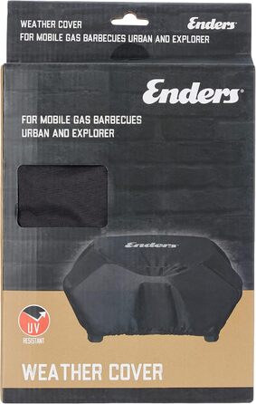 Газовий гриль Enders URBAN настільний гриль з функціями смаження, готування та випікання, 2 пальники, нержавіюча сталь та захисний чохол для моделей URBAN, URBAN PRO, EXPLORER, EXPLORER PRO (стійке до розривів PU-покриття)
