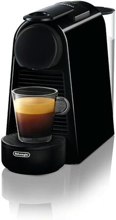 Міні-кавова капсульна машина Nespresso De'Longhi EN 85.B Essenza, вітальний набір з капсулами з різними смаками Тиск насоса 19 бар, економія місця, 1370 Вт, 0,6 л, 32,5 x 11 x 20,5 см, чорний чорний без піноутворювача молока одинарний