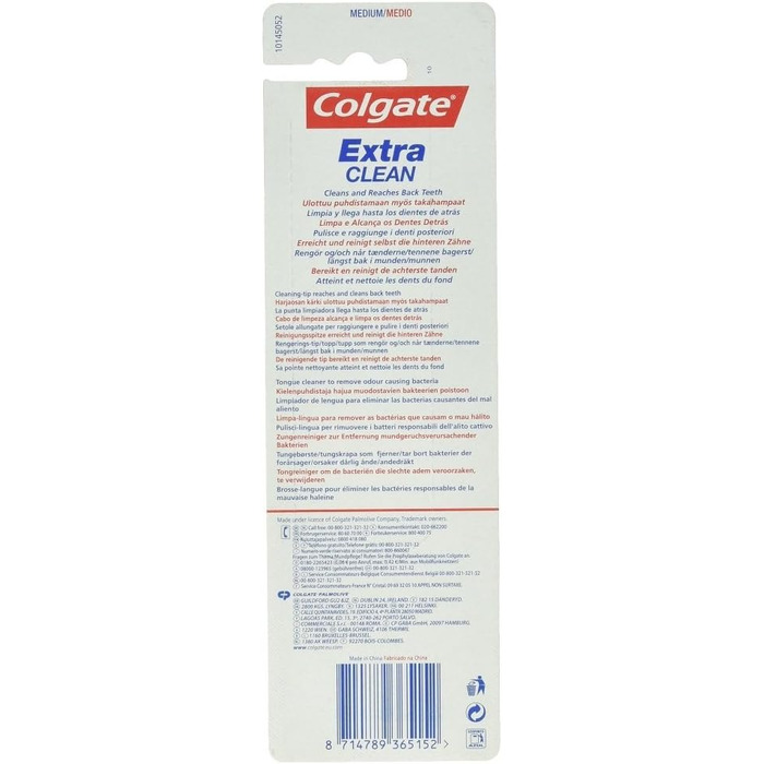 Зубна щітка Colgate Extra Clean medium 2 з 1 безкоштовною, упаковка 6 шт. (6 x 3 шт. и), в асортименті