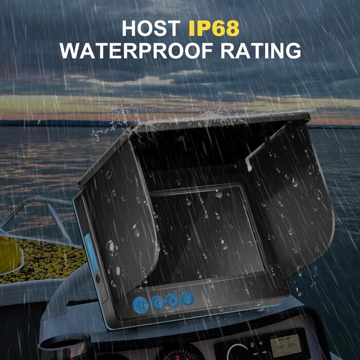Підводна рибальська камера з ехолотом та IPS-дисплеєм, ширококутним інфрачервоним нічним баченням 220, водонепроникною підводною камерою IP65 для льоду та річок, 5 дюймів