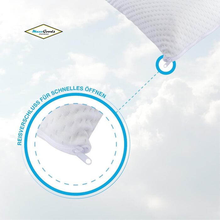 Дорожня подушка 40x24x12 см з гелевих пінопластових паличок та чохла з алое вера - охолоджувальна подушка з м&39якою охолоджувальною піною - охолоджувальна подушка для голови - для сну на животі, на спині та на боці - дорожня подушка 40x24x12 см з охолодж