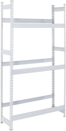 Стелаж для напоїв PROREGAL Camel на 9 ящиків, ВxШxГ 180x100x30 см, вантажопідйомність на полицю 100 кг, сірий, полиця для підвалу, полиця для зберігання, полиця для майстерні, полиця для гаража, сірий, ВxШxГ 180x100x30 см - на 9 ящиків