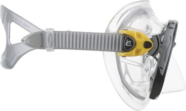 Маска для підводного плавання Cressi Big Eyes Evolution - Маска для дайвінгу для дорослих - Мінімальний внутрішній об&39єм - Швидке регулювання пряжок Маска Big Eyes Evolution Crystal, чорна/жовта
