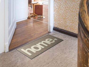 Килимок для дверей Salonloewe Home Star Taupe 030x075 з вузькими літерами, що прається