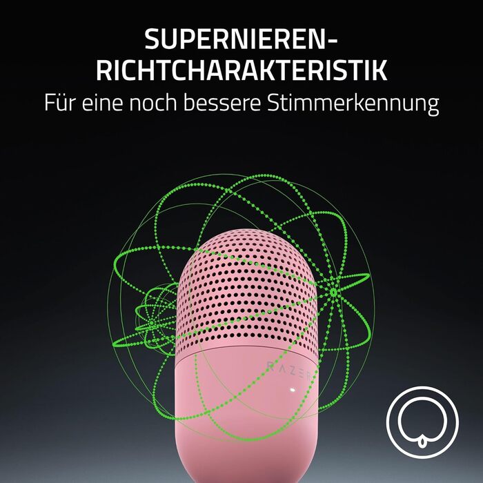 Ультракомпактний USB-мікрофон (14-мм суперкардіоїдний конденсаторний мікрофон, датчик вимкнення/включення зі світлодіодним індикат