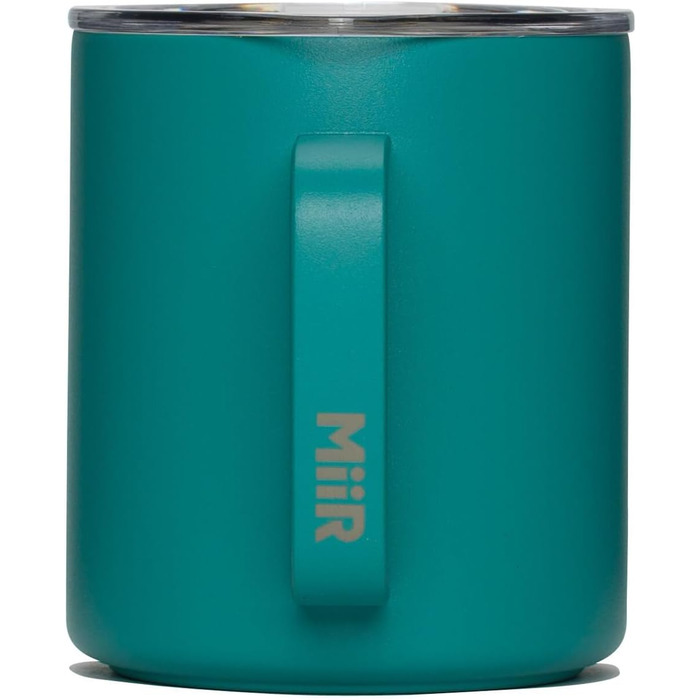 Кемпінгова кружка MiiR, вакуумна ізоляція, бризкозахищена, розсувна кришка, що щільно прилягає, конструкція з нержавіючої сталі, колір Coastal Teal, 340 мл (12 унцій)