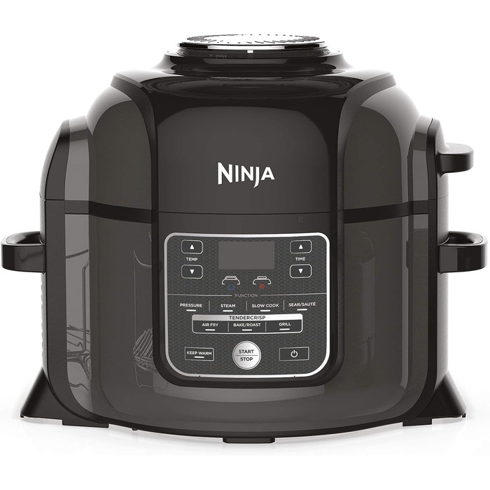 Мультикукер Ninja Foodi OP300EU з технологією TenderCrisp, чорний та сірий Набір антипригарних форм для випікання Foodi з керамічним покриттям (3 предмети), чорний 4380J300EUUK