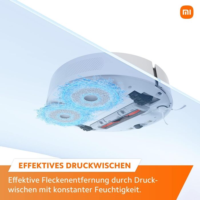 Робот-пилосос Xiaomi Robot Vacuum S10 (потужність всмоктування 4000 Па, час автономної роботи до 120 хвилин, резервуар для пилу 45