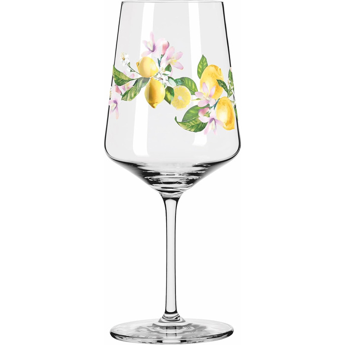 Келих для аперитиву 500 мл - набір 2 - серія Sommertau - для шприца, шприцера - лимонний мотив - зроблено в Німеччині, жовтий, зел