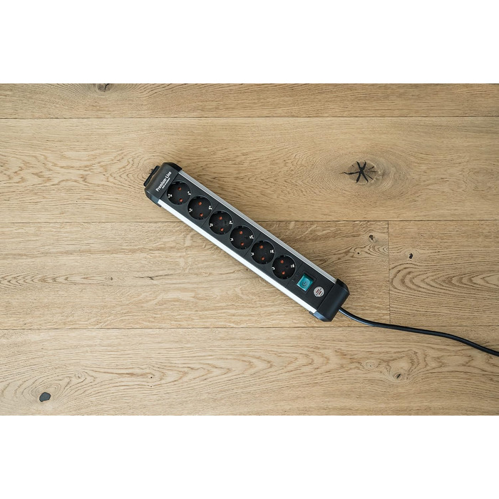 Розеткова планка Brennenstuhl Premium-Alu-Line 6-кратна/розеткова планка з високоякісного алюмінію (розетка на кілька розеток з ви