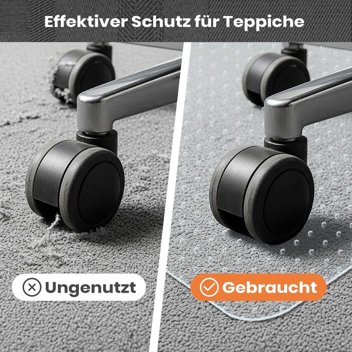 Захисний килимок для офісних стільців COSYLAND, прозорий килимок для офісних стільців, захисні килимки для офісних стільців, 90 x 120 см, 90 x 120 см, матовий, підходить для килимів