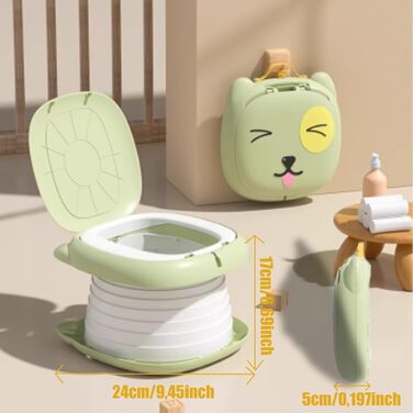 Горщик Складаний дитячий унітаз, Дитяче сидіння для унітазу, Складний унітаз Дитячі сидіння для привчання до горщика Відкритий пор