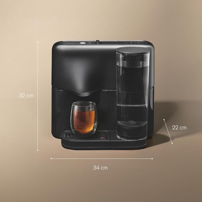 Чайна машина Avoury One Машина для чайних капсул У тому числі фільтр для води та 8 видів чаю в капсулах Колір чисто чорний Чисто чорна чайна машина