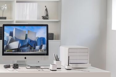 Тримач для файлів HAN i-LINE 2 шт. И, елегантний, сучасний високоякісний тримач для буклетів, журналів та папок формату до DIN A4/C4, білий, 16501-12 Основні кольори Білий