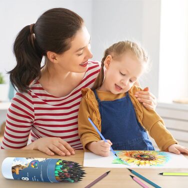 Кольорових олівців для розмальовок для дорослих, професійні олівці для малювання для дорослих, початківців, професіоналів, 48