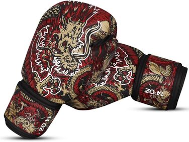 Боксерські рукавички BUDDHA FIGHT WEAR Dragon, призначені для тренувань та спарингів з муай-тай, кікбоксингу та фітнесу - чоловічі та жіночі - різні кольори - 300 г, 300 г, 350 г, 350 г, 360 г червоні, 350 г