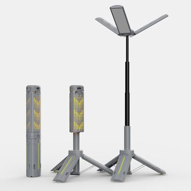 Висувний кемпінговий ліхтар, регульований по висоті, портативний вуличний ліхтар з великим акумулятором ємністю 8000 мАг для походів, пікніків, надзвичайних ситуацій, портативні світлодіодні лампи з ефектом полум&39я