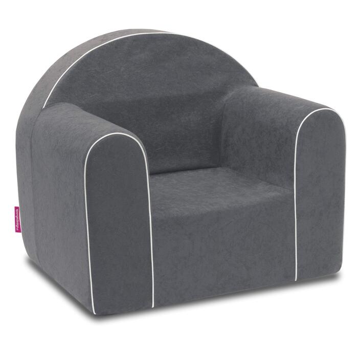 Дитяче крісло від 1 року - Дитяче крісло - Міцне, зручне, виготовлене з пінопласту - зі знімним чохлом, який можна прати - Ідея подарунка, подарунок на 1-й день народження для дівчаток та хлопчиків - Сірий