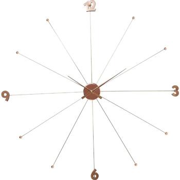 Настінний годинник Kare Design Like Umbrella, Rosegold, діаметр 100 см, безтихий кварцовий механізм, великий сучасний мінімалістичний годинник для вітальні, сталь, батарейки до комплекту не входять