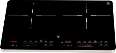 Подвійна індукційна варильна поверхня WMF Kult X 2 плити, конфорка до 28 см, 2 конфорки, 8 рівнів, розпізнавання каструлі, сенсорний дисплей, склокераміка, функція таймера, 3500 Вт одинарна