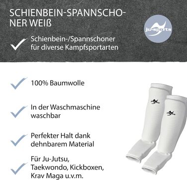 Захисні щитки для гомілок, білі, бавовняні Захисні щитки для багатьох бойових мистецтв Еластичні та пральні захисні щитки для гомілок