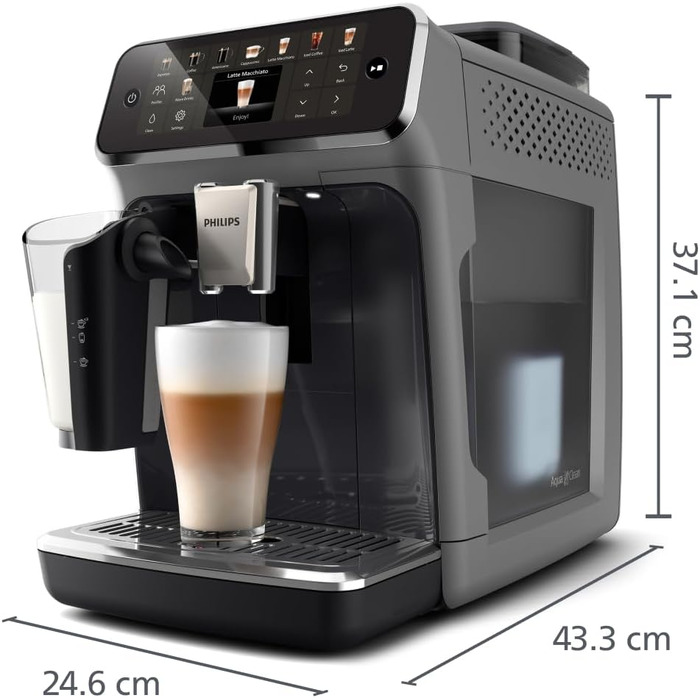 Кавомашина PHILIPS LatteGo 5500 Serie, чорна, 20 видів кавових напоїв