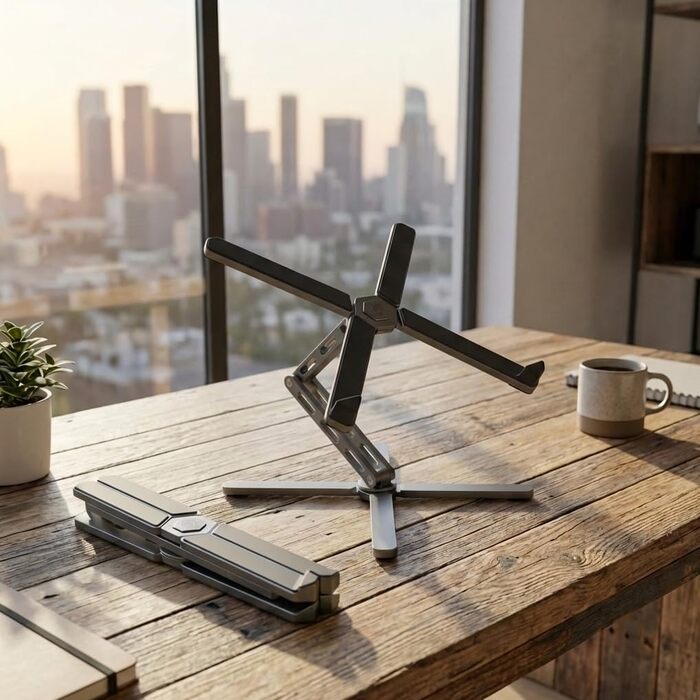 Підставка для ноутбука X-Stand Plus Регульована висота 70340 мм Міцний алюмінієвий тримач для ноутбука, ергономічна та нековзка Складана та мобільна Для MacBook, ноутбуків та планшетів 1117 дюймів, сірого кольору