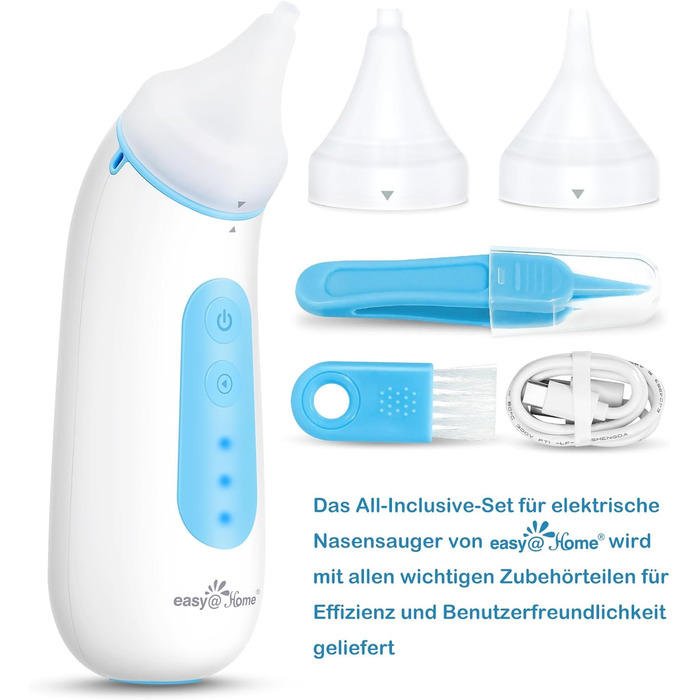 Дитячий електричний назальний аспіратор EasyHome акумуляторний дитячий пилосос, подарунок для новонароджених, малюків, аспіратор д