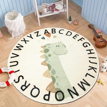 Дитячий килимок килимок для дитячої кімнати круглий з коротким ворсом, нековзний миється ігровий килимок для хлопчиків дівчаток із