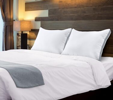 Подушки для сну на боці Utopia Bedding (2 шт.), високоякісні подушки для ліжка, для сну на боці, сіра ластовица, розмір &quotqueen-size&quot, 45,7 x 66 см (UB760-2) сіра &quotqueen-size&quot (2 шт.)