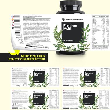 Капсули Natural Elements Преміум Мультивітамін (180 шт.)