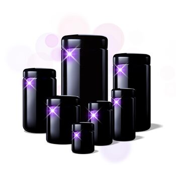 Набір високоякісних скляних банок для зберігання ANCEVIA TOP 7 фіолетового кольору - Різні контейнери для зберігання з кришками Банки для зберігання Miron Saturn, скляні контейнери з кришками, наприклад, для рису, насіння, чаю, трав тощо