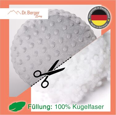 Подушка для шиї Dr. Berger Reading Bone для читання 40x18 см, дизайн Minky - 380 г бавовна, надзвичайно пухнаста - Ергономічна подушка для шиї для релаксації, комфортного читання, перегляду телевізора, подорожей, природи 40 x 18 см натуральний колір