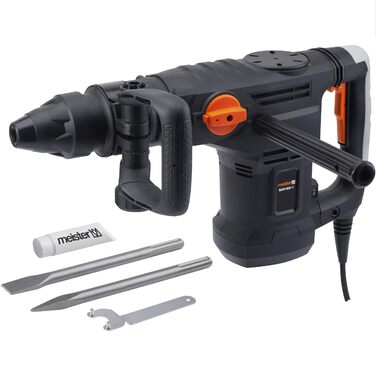 Відбійний молоток Meister 1600 Вт, MAH1600-1 - патрон SDS-Max - енергія удару 25 Дж - антивібраційна рукоятка - з плоским та гострим зубилом/відбійним зубилом у кейсі/зубило/молоток / 5453050 MAH1600-1 1600 Вт