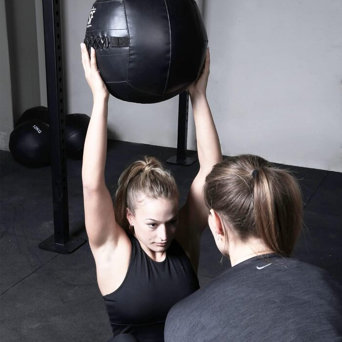 Медичний м&39яч для крос- та функціонального тренування Настінний м&39яч з м&39якою підкладкою та чіпкою ПВХ-поверхнею Важкий м&39яч для тренування вибухової сили, витривалості та координації 6 кг