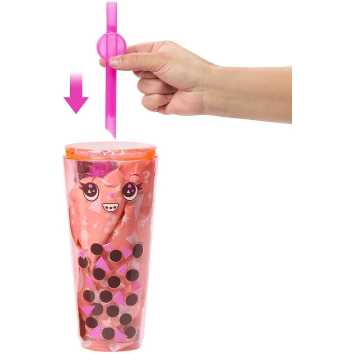 Лялька та аксесуари серії Barbie Pop Reveal Bubble Tea, модна лялька з ароматним манго-мочі з домашнім улюбленцем, 8 сюрпризів, вк