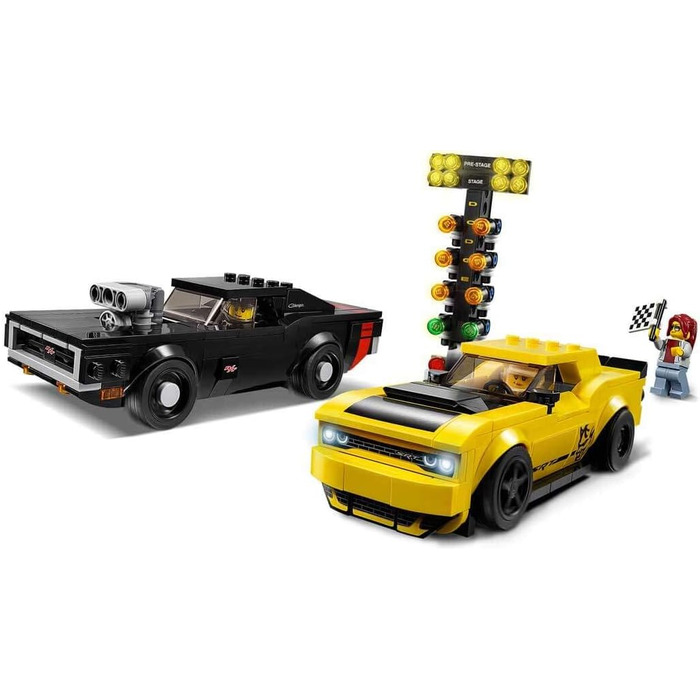 Конструктор LEGO 75893 Speed Champions 2018 Dodge Challenger SRT Demon і Dodge Charger R/T 1970 року, ралійний автомобіль, іграшко