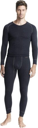 Термо штани con-ta з широким поясом, довга спідня білизна для чоловіків, зігріваюча спідня білизна з натуральної бавовни, чоловічий одяг, розмір 4/S - 10/4XL M чорний меланж