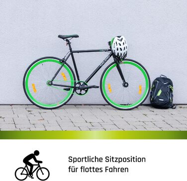 Велосипед Galano Blade Fixie для чоловіків та жінок, зріст 165-195 см, ретро-велосипед з однією швидкістю, 28-дюймові колеса, різні розміри, міські велосипеди з фліп-флоп втулкою, шосейний велосипед, міський велосипед, чорний/червоний, 53 см