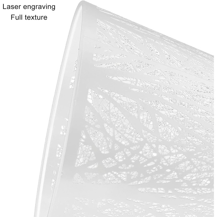 Міні абажур E27/E26, абажур торшер, 19x15x13 см, кований абажур, з ламінованим абажуром у формі лісового дерева, 5.1 Верх x 17.5 Низ x 5.9 (Білий)