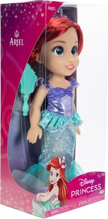 Лялька Дісней Принцеса Аріель 35 см, світловідбиваючі блискітки, рухливі суглоби, знімний наряд, туфлі, діадема, довге руде волосс