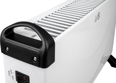 Конвекційний обігрівач Gde GKH 2000 (потужність нагріву 2 кВт, 3 рівні нагріву (0,75/1,25/2 кВт), безступінчастий термостат, максимальна продуктивність обігріву приміщення 45 м, безшумний конвекційний обігрів, захист від перегріву, ручки для перенесення)